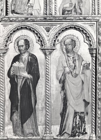 A. Villani e Figli — Giovanni da Bologna - sec. XIV - Due santi — particolare, lato destra